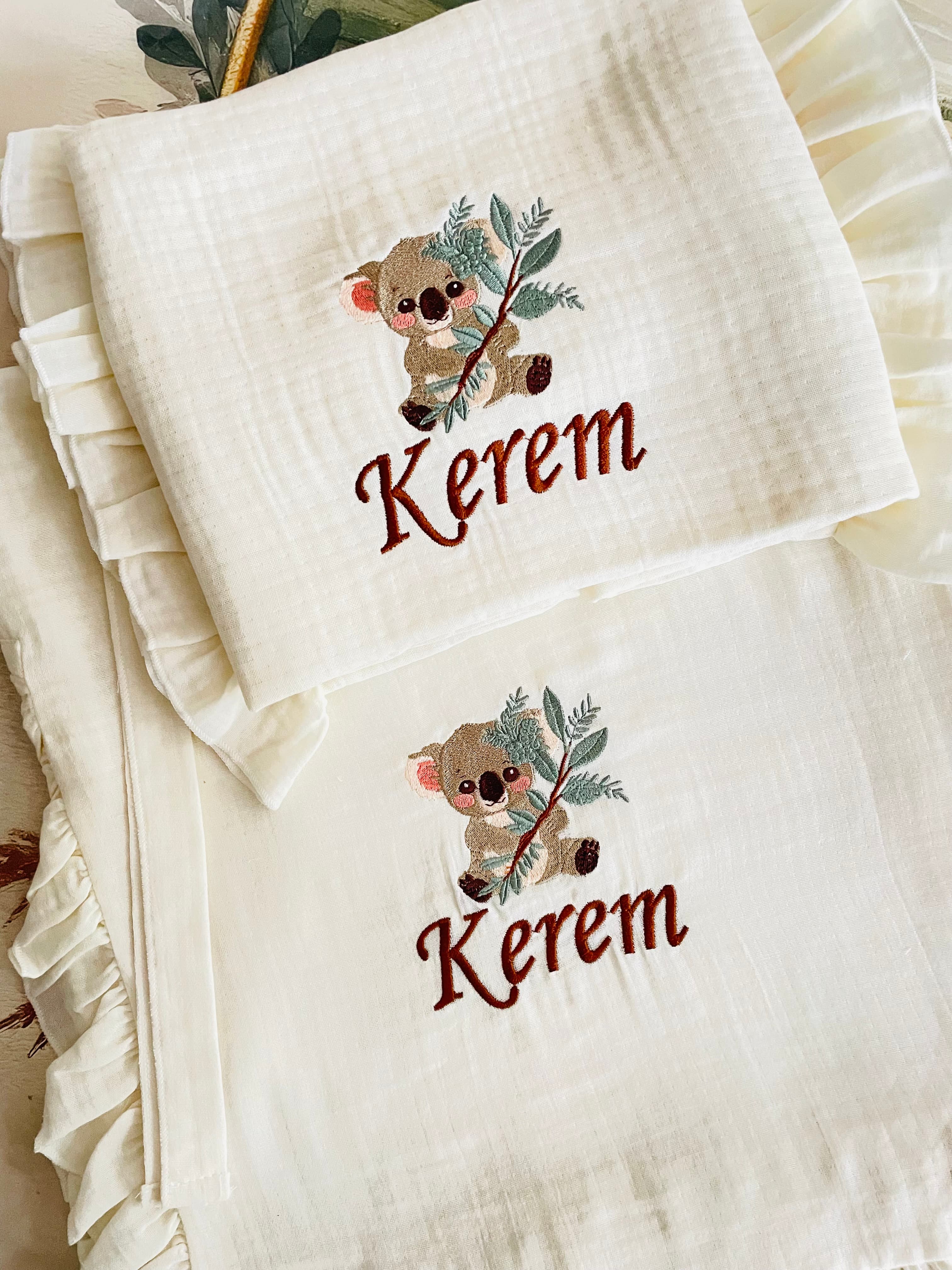 Koala desenli müslin set görsel 2