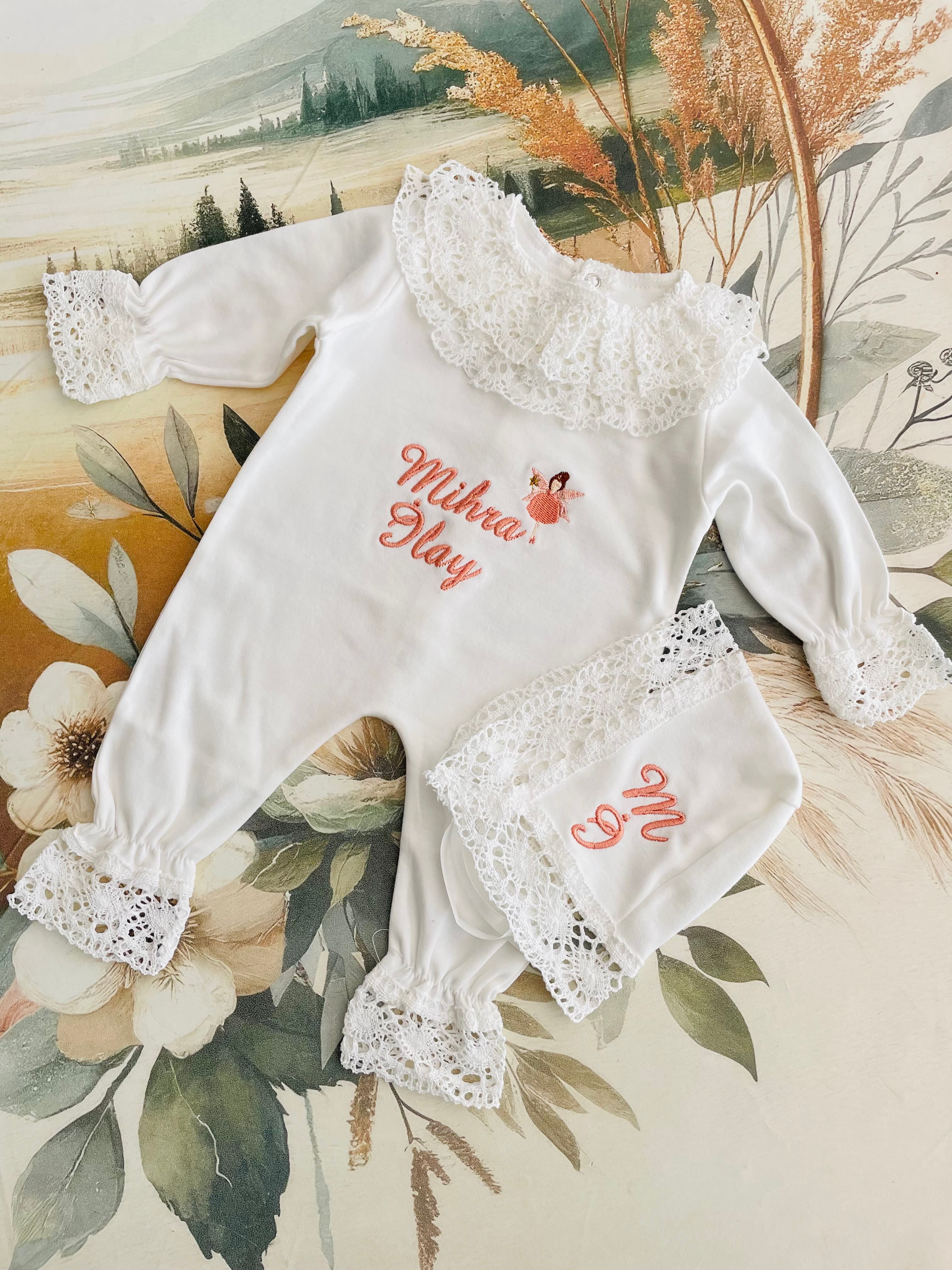 Dantelli 10lu hastane çıkış seti görsel 2